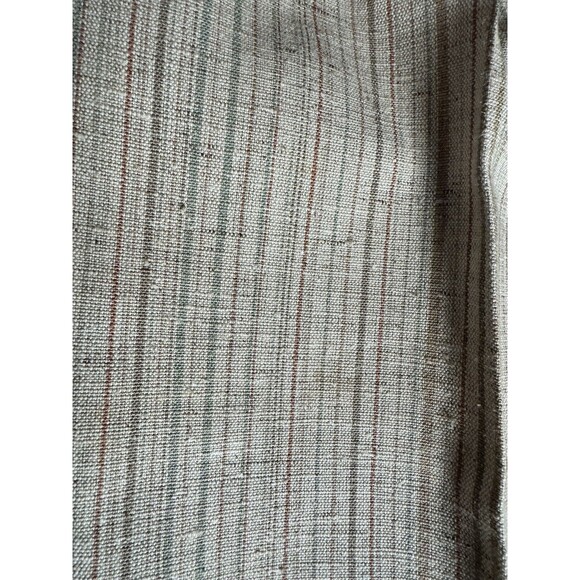 Vintage Cleveland 70s high waisted Wide Leg Slub cotton Striped Pants size 5 - Picture 13 of 14